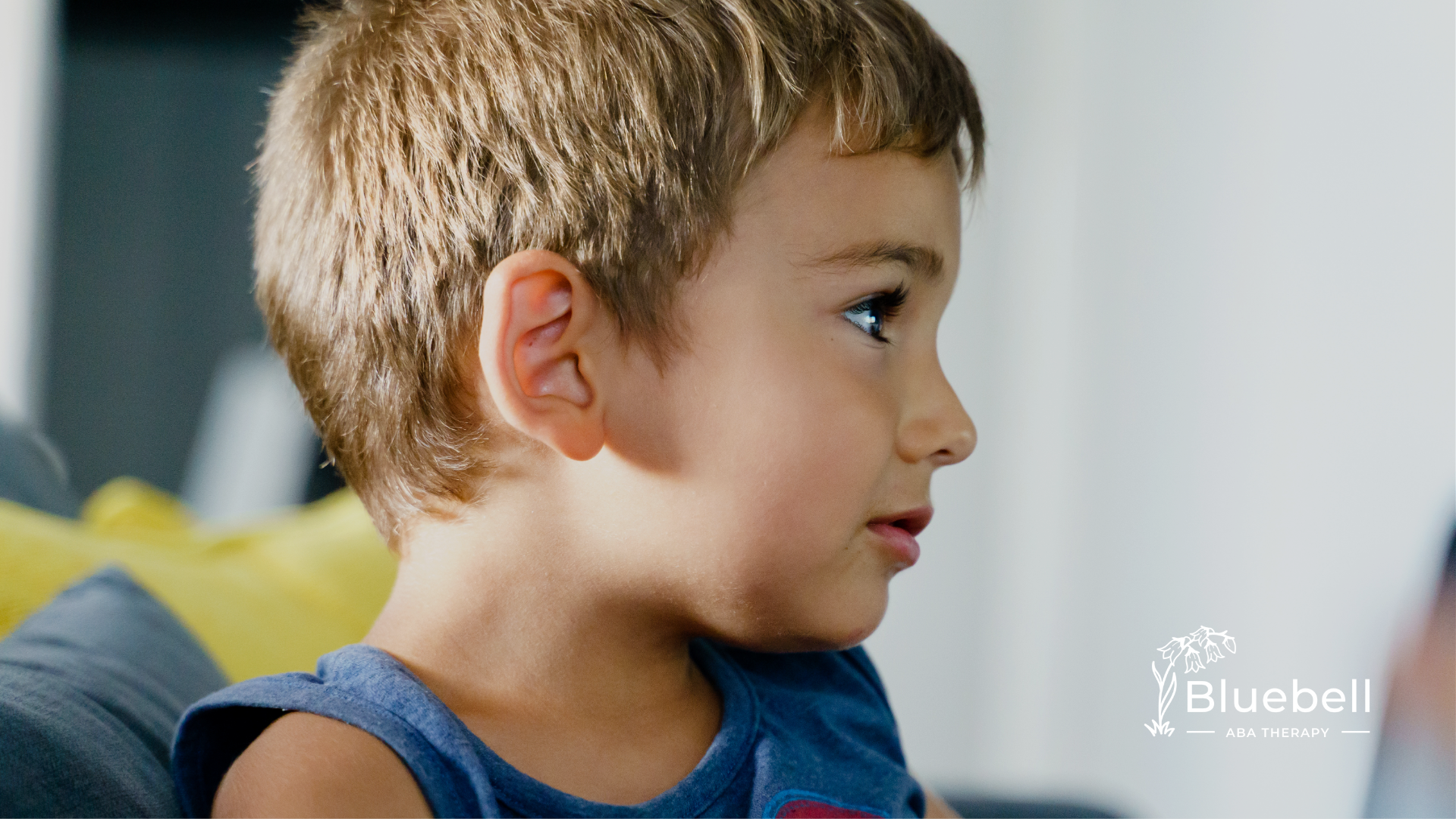 A kid with autism's side profile